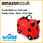 Trunki Ride-on Suitcase Harley Kids - Red - One Size
